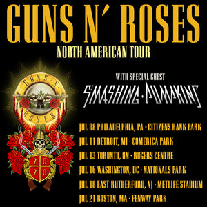 THE SMASHING PUMPKINS JOIN GUNS N’ ROSES TOUR AS SPECIAL GUEST ON SELECT DATES
