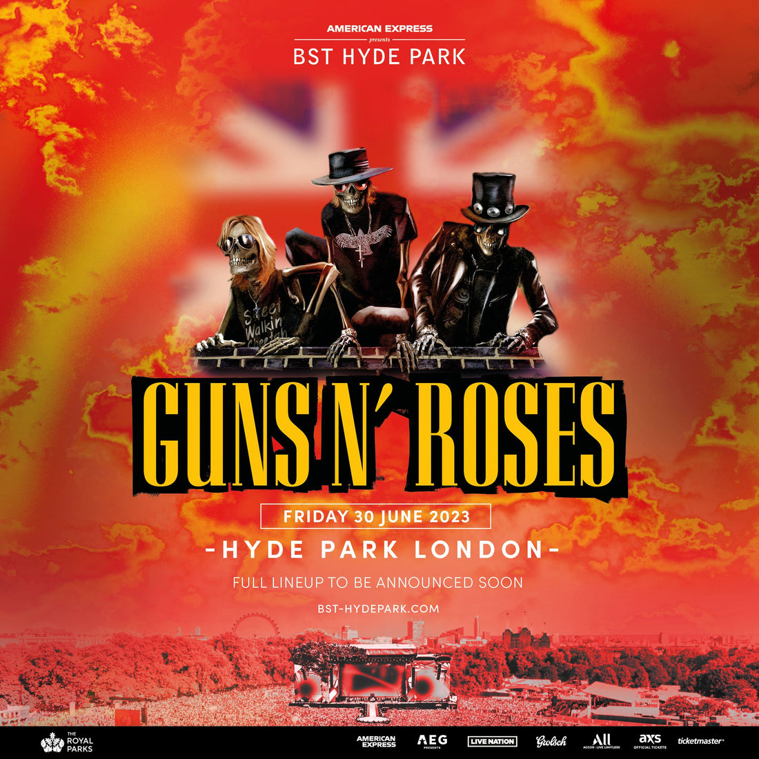 GUNS N' ROSES ANNOUNCES FIRST SHOW OF 2023 IN LONDON!